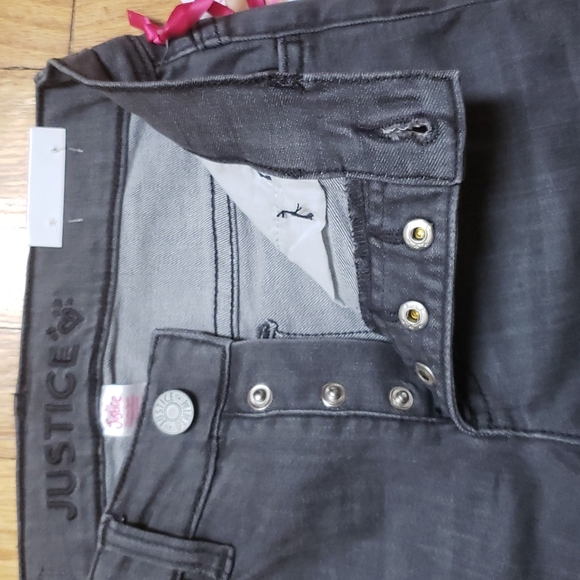 Justice Denim Jean Gray Jeggings Girl's size 12 Slim NWT - Picture 3 of 7